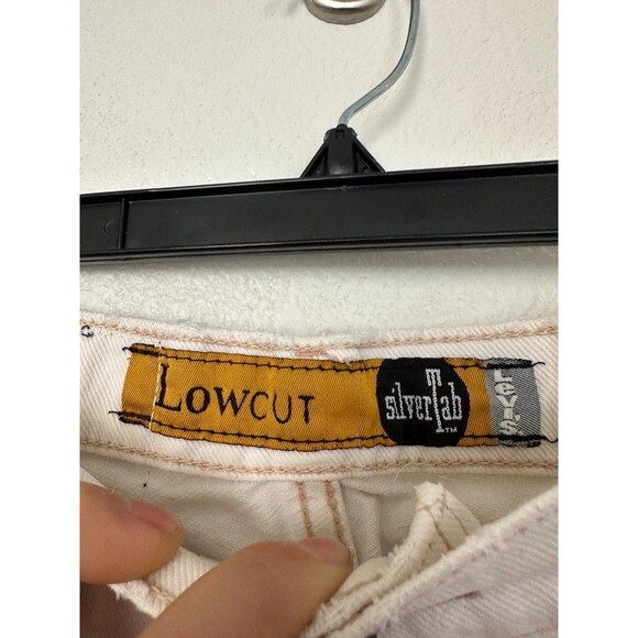 Levi's Lowcut Silver Tab Vintage Jeans White Zip Fly Straight Leg Cotton Size 28 - Picture 6 of 11